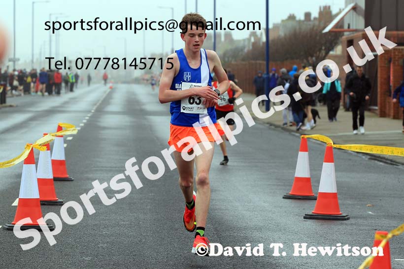 Boys under-15s 5k, 2023 Northern Mens 12 stage and Womens 6 Stage Relays and Young Athletes, Redcar. Photo: David T. Hewitson/Sports for All Pics